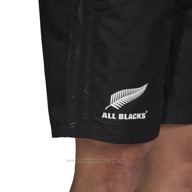 WH Pantalones Cortos Nueva Zelandia Woven All Blacks Rugby 2018 Negro